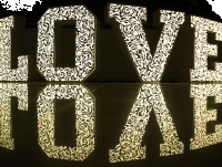 AŻUROWE LOVE świecący napis LED RGB wesele 100cm